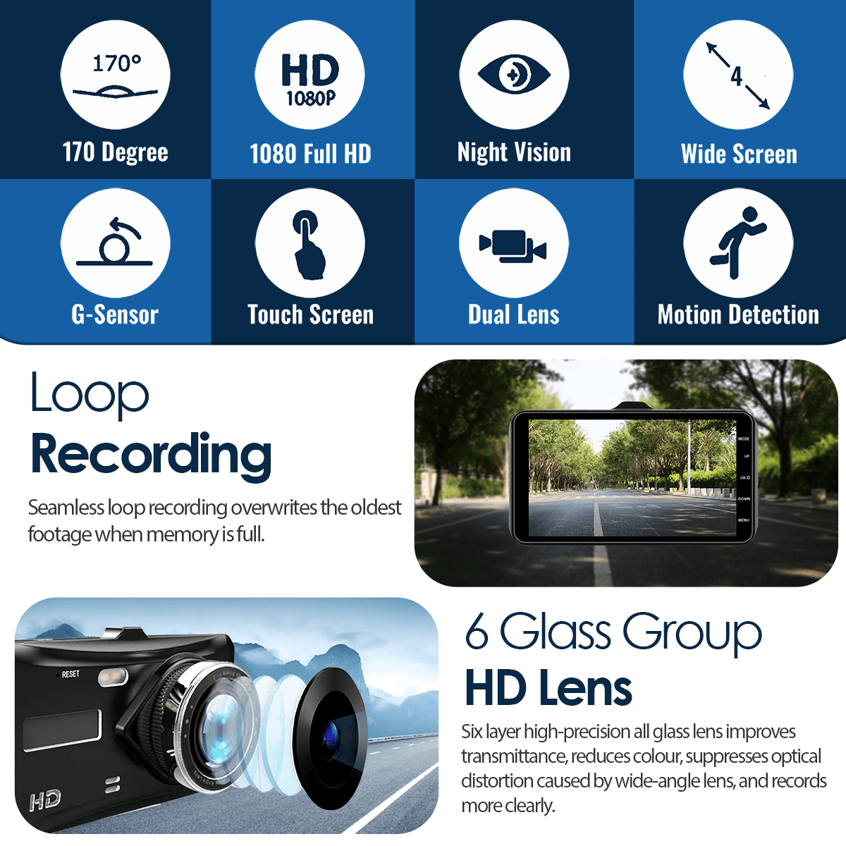 Dash Cam Pro Front and Rear Best Seller
