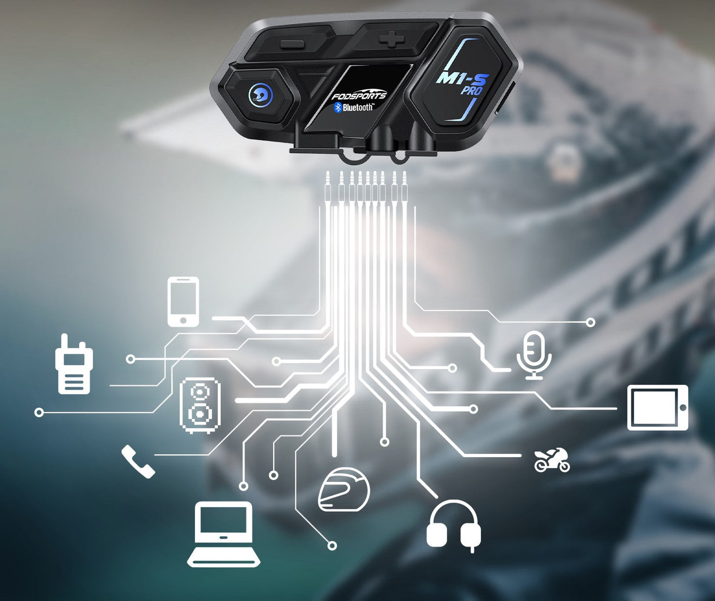 Motorcycle Intercom M1-S Pro Bluetooth Communication System
