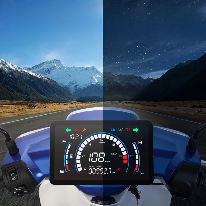 Motorcycle Odometer Digital Speedometer Gauge for Bikes
