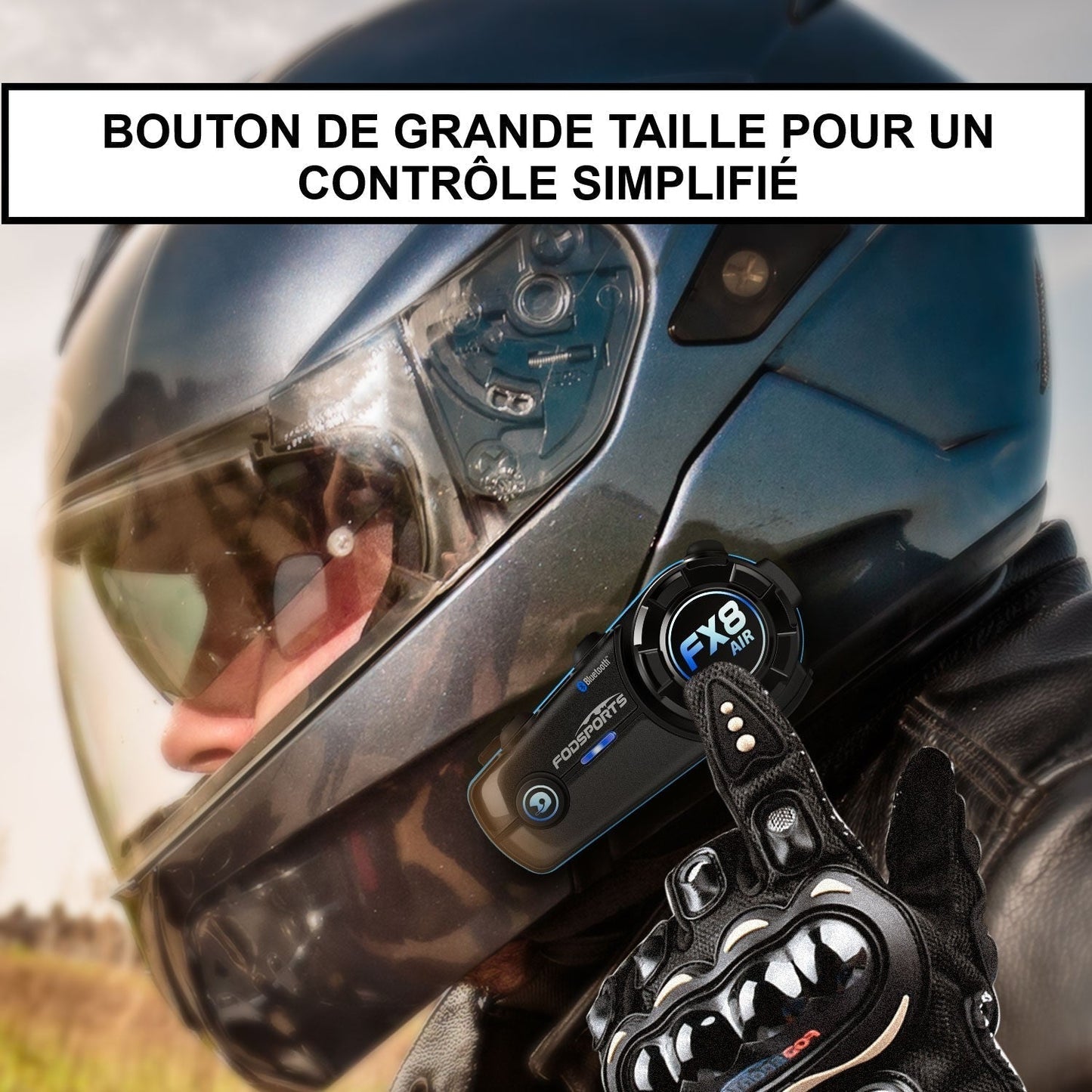 Motorcycle Intercom FX8 Air Bluetooth Communication System