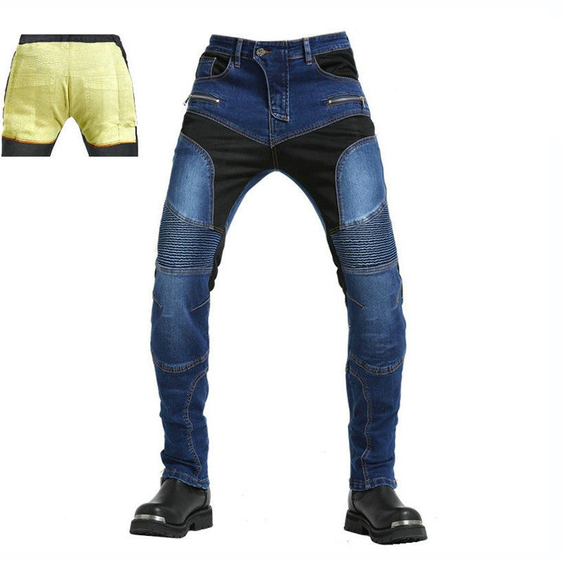 Reinforced Motorcycle Jeans with Kevlar Lining Durable Riding Pants