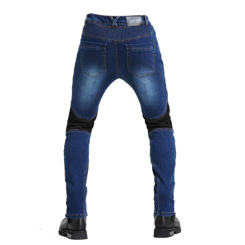 Reinforced Motorcycle Jeans with Kevlar Lining Durable Riding Pants