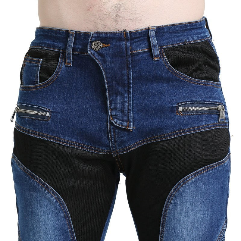 Reinforced Motorcycle Jeans with Kevlar Lining Durable Riding Pants