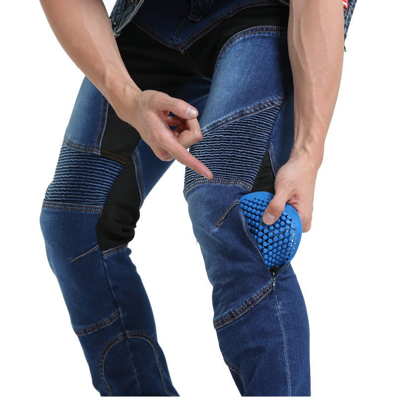 Reinforced Motorcycle Jeans with Kevlar Lining Durable Riding Pants