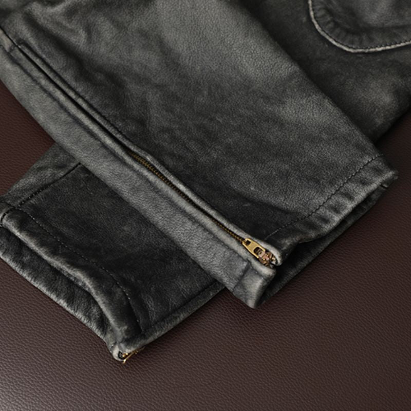 Vintage Leather Motorcycle Riding Pants
