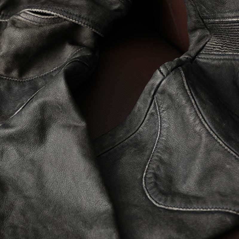 Vintage Leather Motorcycle Riding Pants