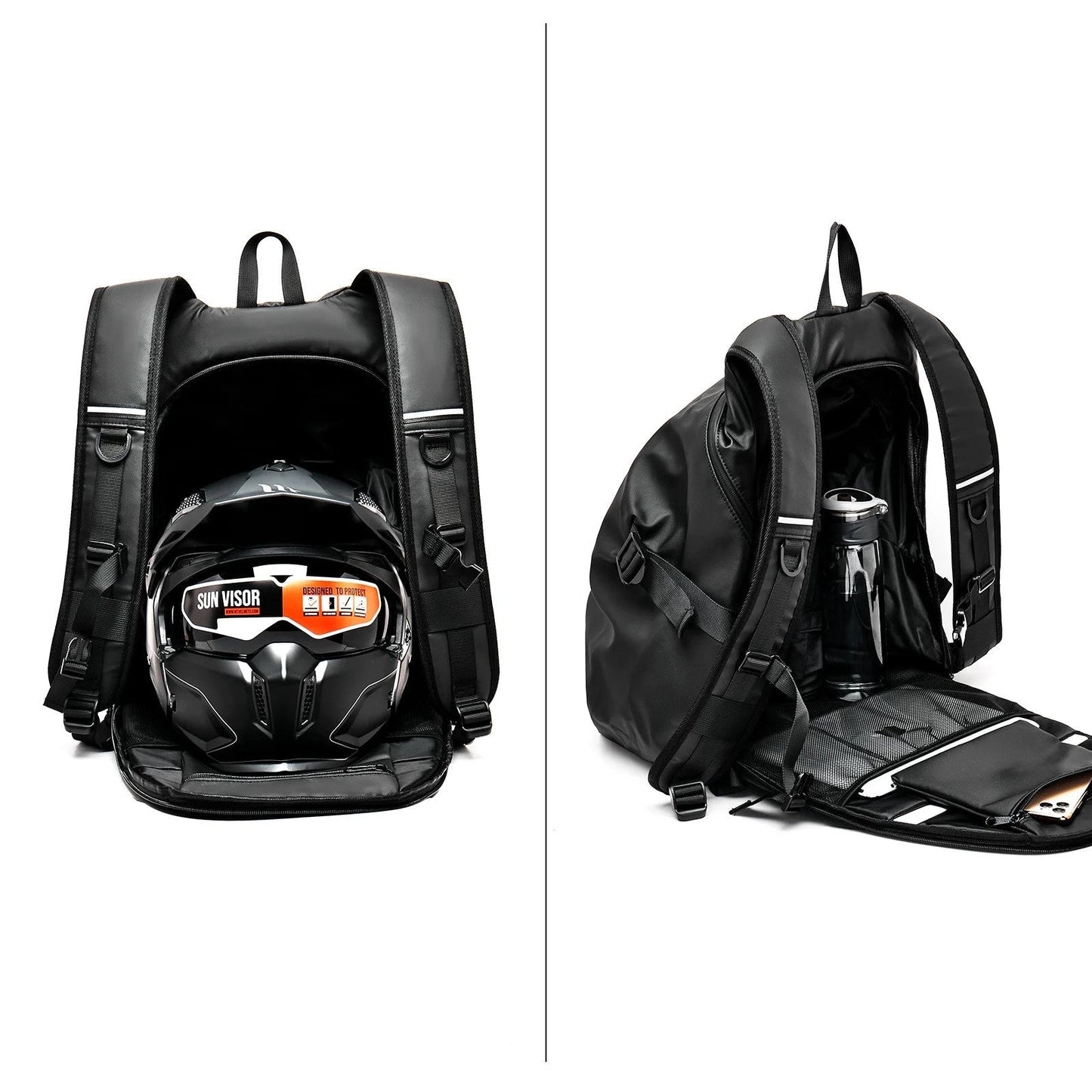 40L Motorcycle Backpack Helmet Carry Bag