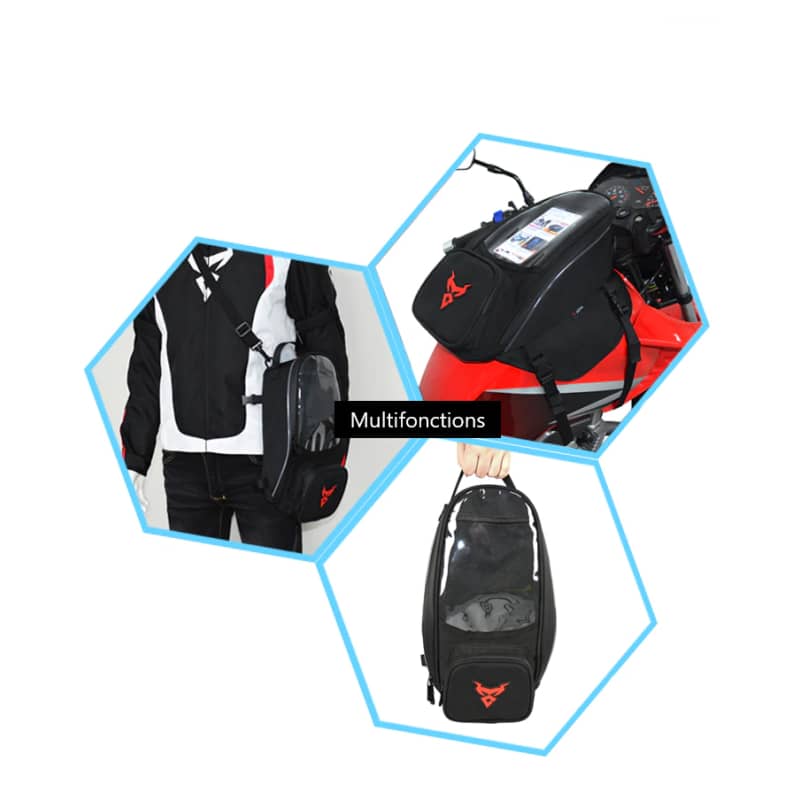 3 in 1 Motorcycle Tank Bag Multifunctional Detachable Storage Case