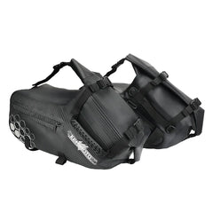 28L Waterproof Leather Motorcycle Saddlebag Side Mount Cargo Bag