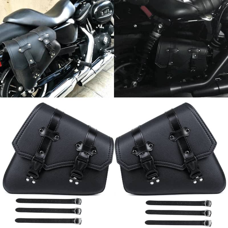 Leather Motorcycle Saddlebag Set of 2