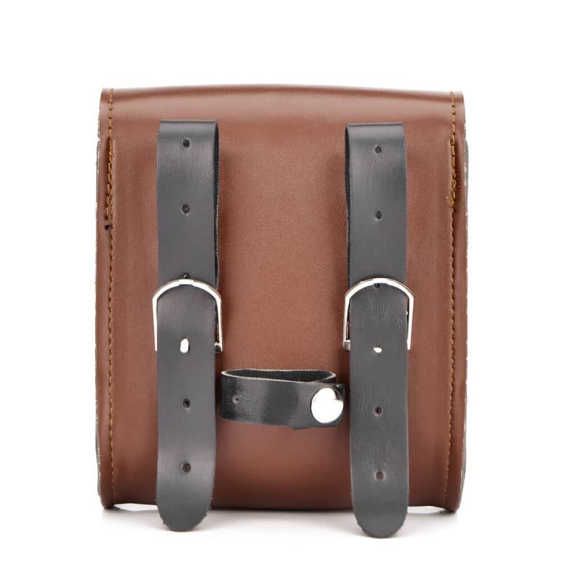 Brown Leather Motorcycle Saddlebag