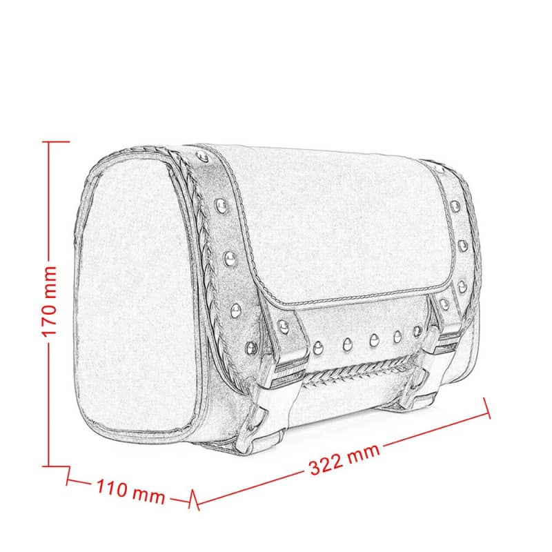 Riveted Motorcycle Fork Bag Saddlebag Tool Storage Durable Waterproof