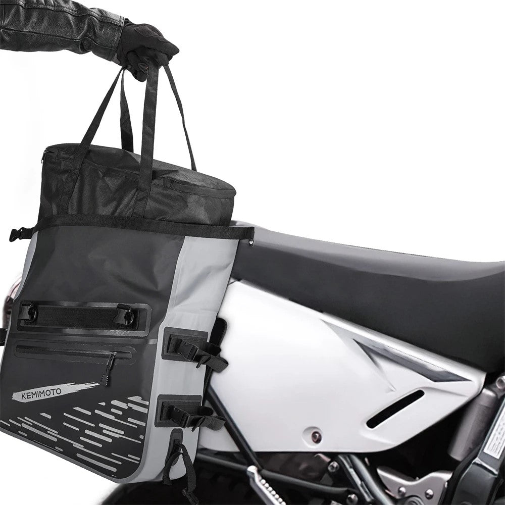 35L Motorcycle Saddlebags Waterproof PVC Side Panniers