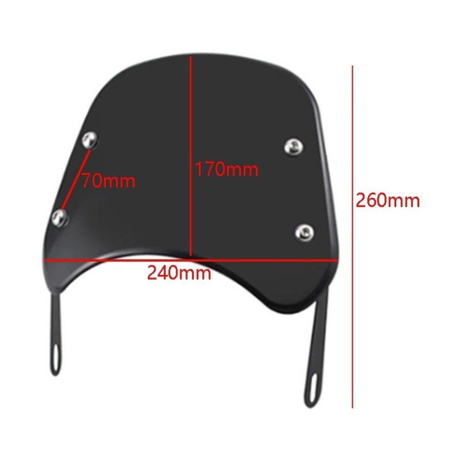 Black Motorcycle Windshield Wind Deflector