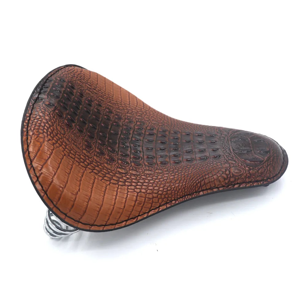 Brown Bobber Motorcycle Seat Comfortable Saddle for Cruiser Bikes