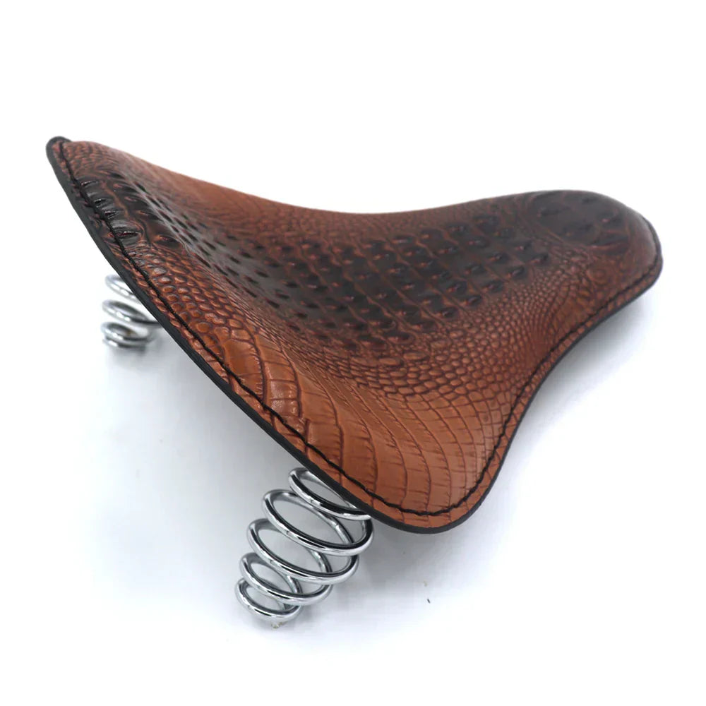 Brown Bobber Motorcycle Seat Comfortable Saddle for Cruiser Bikes