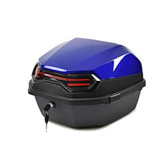 30L Blue Motorcycle Top Case Hard Shell Storage Box