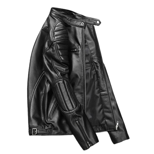 Mens Sheepskin Leather Biker Jacket Classic Perfecto Style