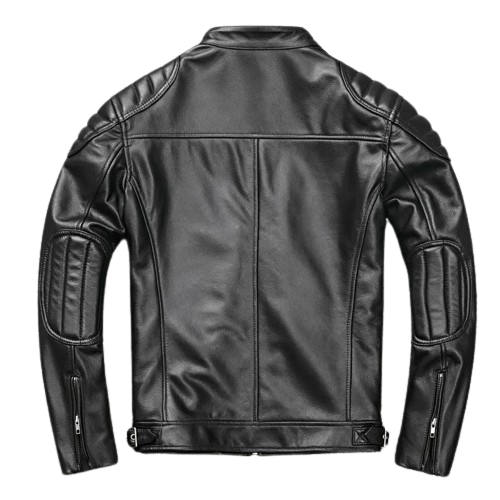 Mens Sheepskin Leather Biker Jacket Classic Perfecto Style