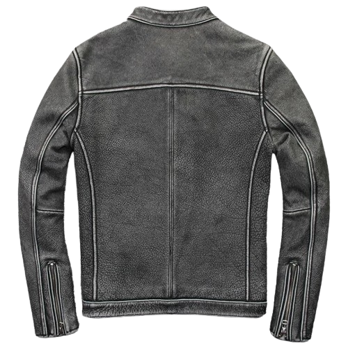 Mens Biker Jacket El Diablo Motorcycle Leather Style