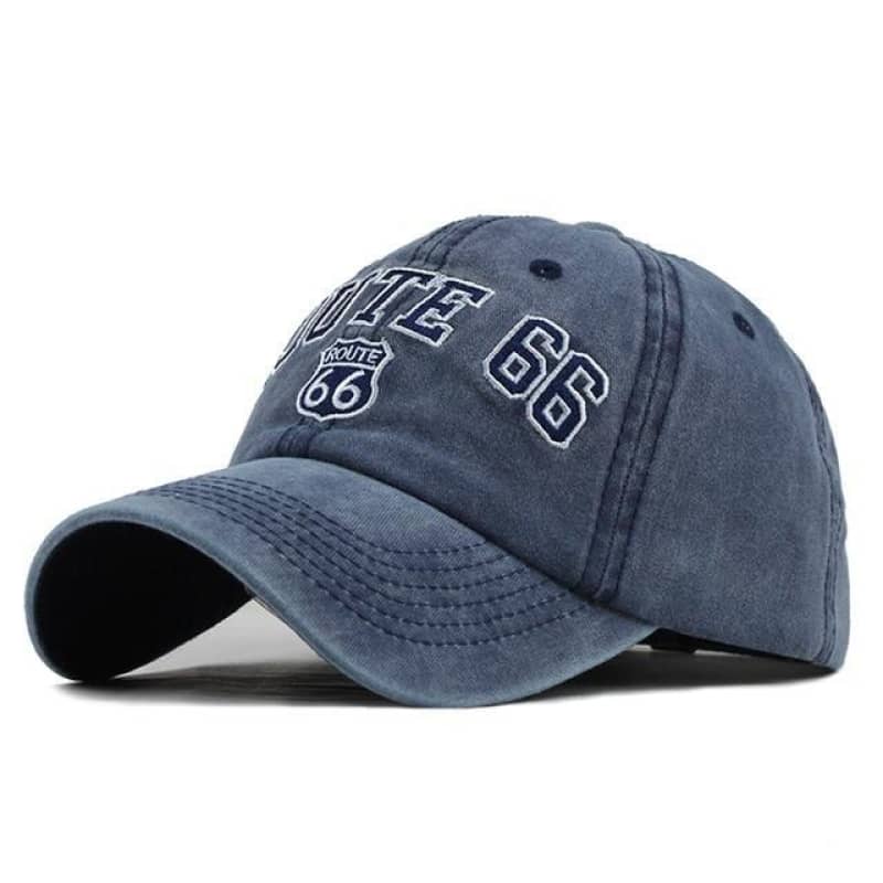Route 66 Biker Hat Classic Motorcycle Cap