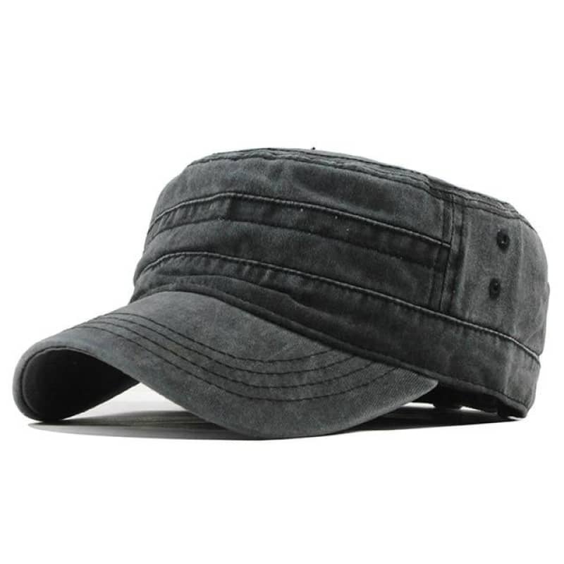 Mens Fabric Biker Cap Adjustable Motorcycle Hat