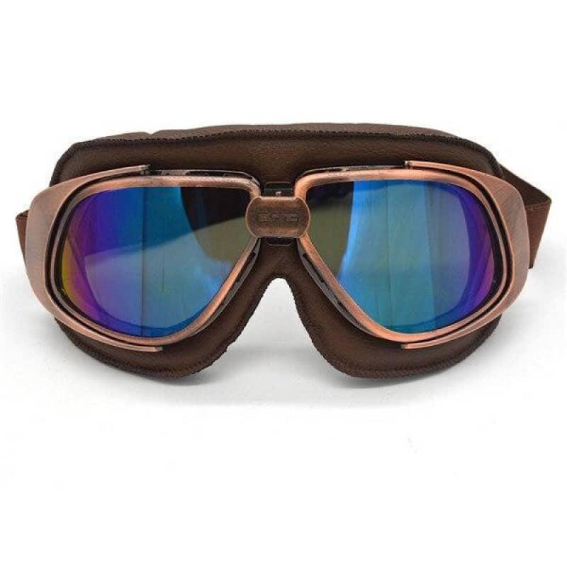 Aviator Motorcycle Goggles Retro Pilot Riding Glasses UV Protection
