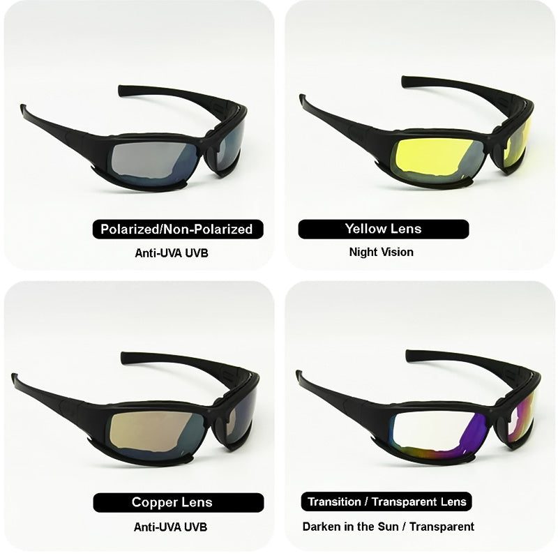 Tactical Polarized UV400 Motorcycle Riding Sunglasses