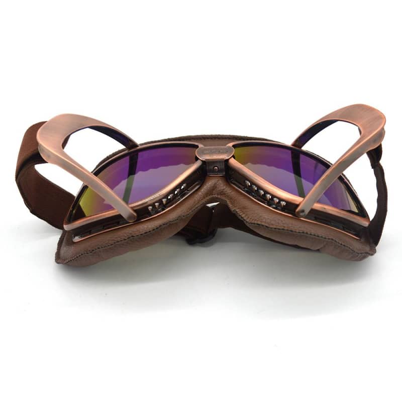 Aviator Motorcycle Goggles Retro Pilot Riding Glasses UV Protection