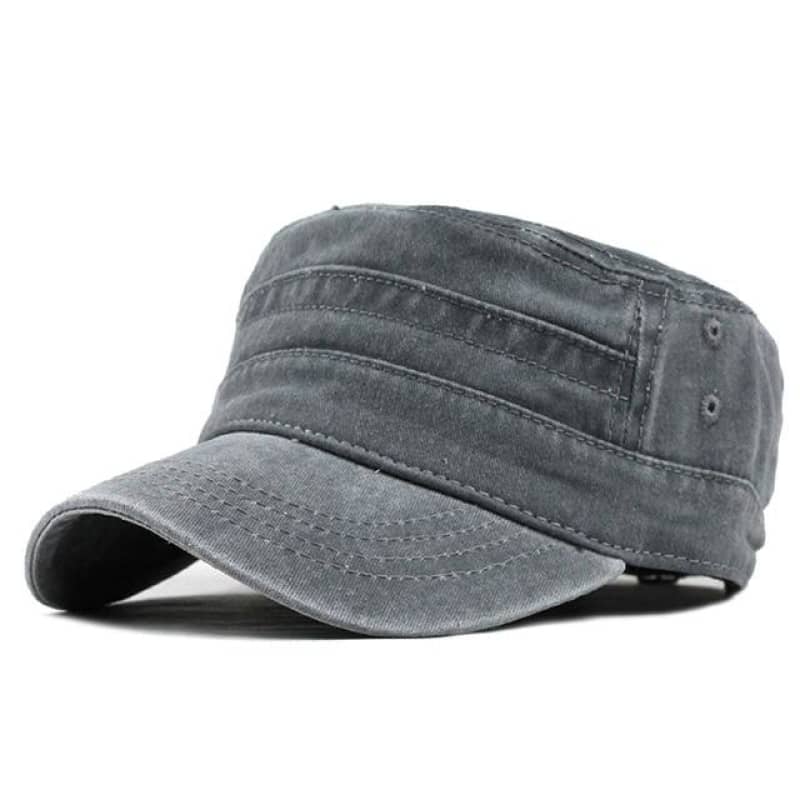 Mens Fabric Biker Cap Adjustable Motorcycle Hat