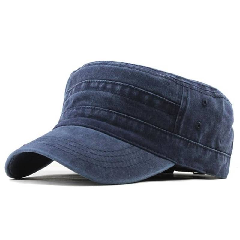 Mens Fabric Biker Cap Adjustable Motorcycle Hat