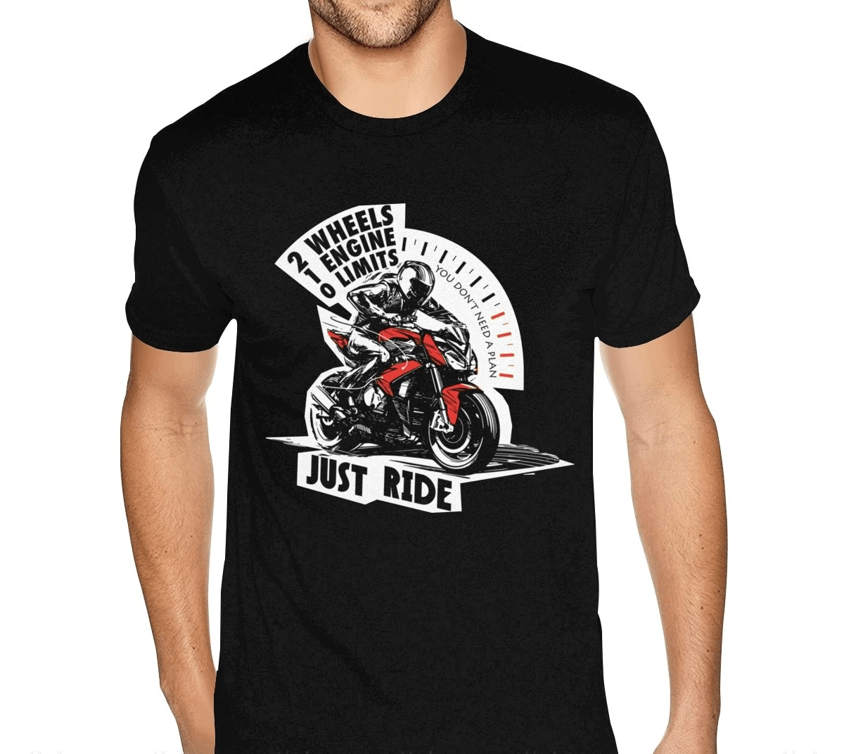 Motorcycle T-Shirt Just Ride Riding Tee for Bikers