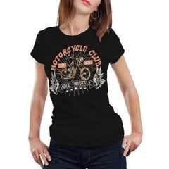Womens Motorcycle Club Riding TShirt Motorbike Tee