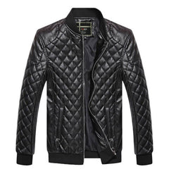 Mens Quilted Biker Jacket Lightweight Motorcycle Coat
