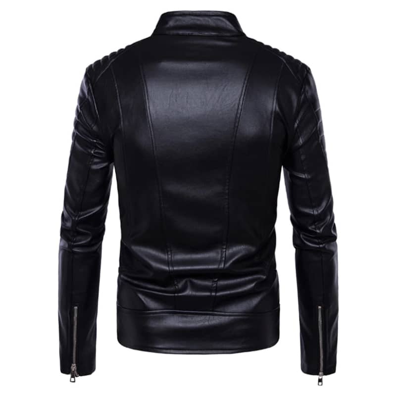 Mens Biker Jacket Rodil Leather Motorcycle Coat