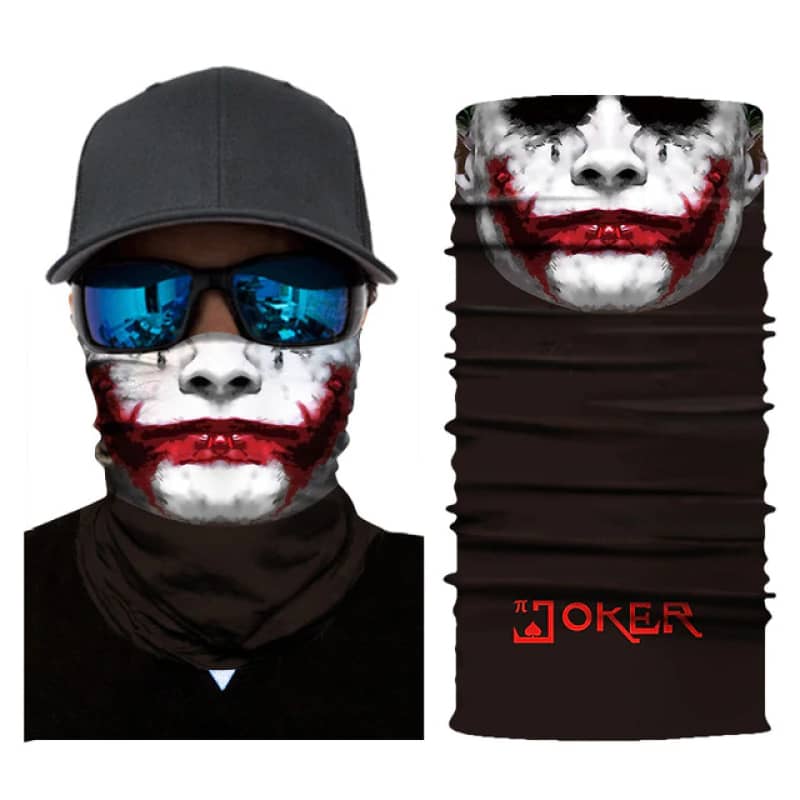 Joker Motorcycle Face Mask Ninja Tube Bandana Bike Neck Gaiter