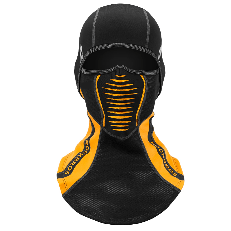 Yellow Polar Fleece Motorcycle Balaclava Helmet Mask Face Shield Winter Riding Gear