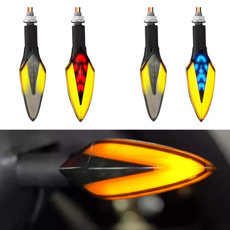 Motorcycle Rear Drop-Shaped Turn Signal Lights LED Indicators