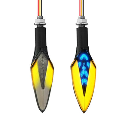 Motorcycle Rear Drop-Shaped Turn Signal Lights LED Indicators