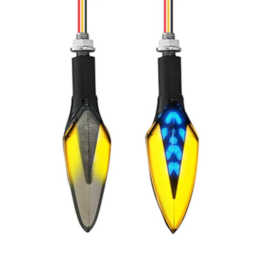 Motorcycle Rear Drop-Shaped Turn Signal Lights LED Indicators