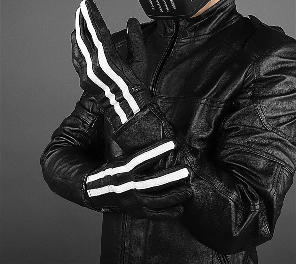 Vintage Racer Leather Motorcycle Gloves