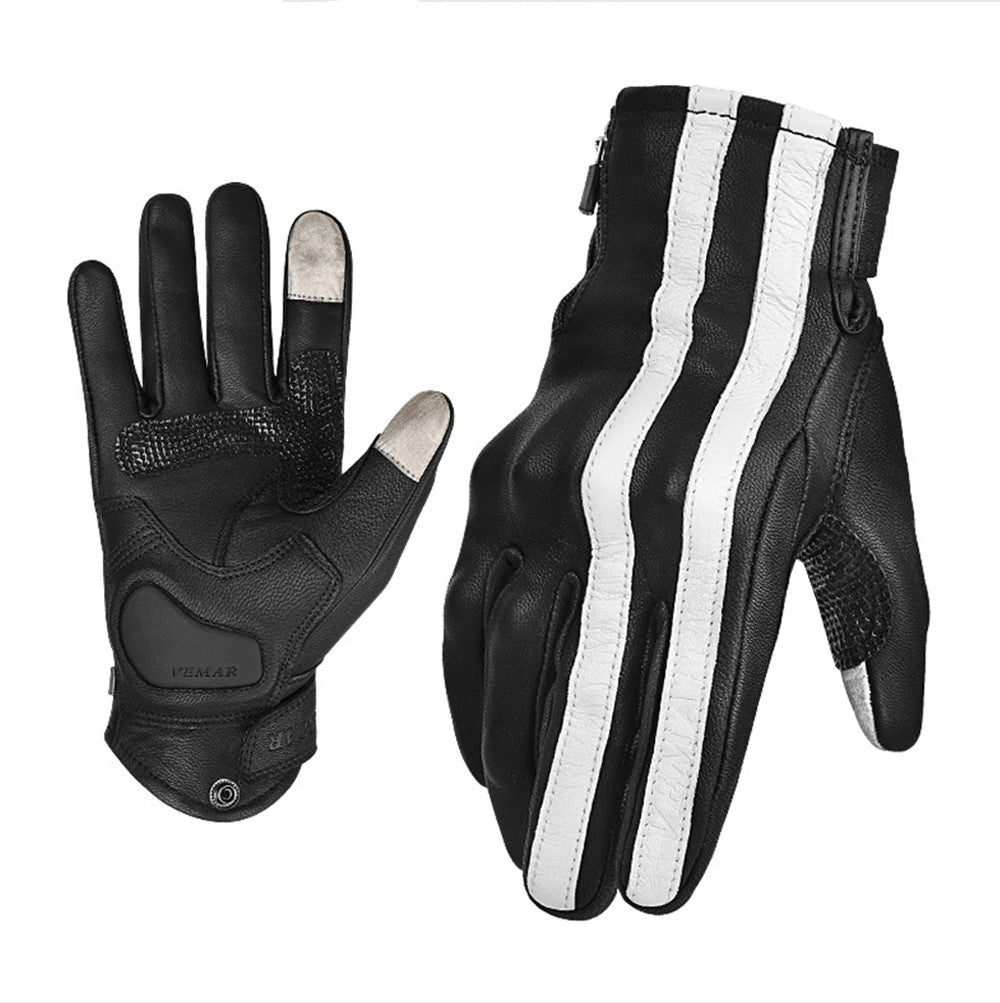 Vintage Racer Leather Motorcycle Gloves