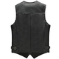Vintage Brown Leather Biker Vest