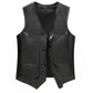 Vintage Brown Leather Biker Vest