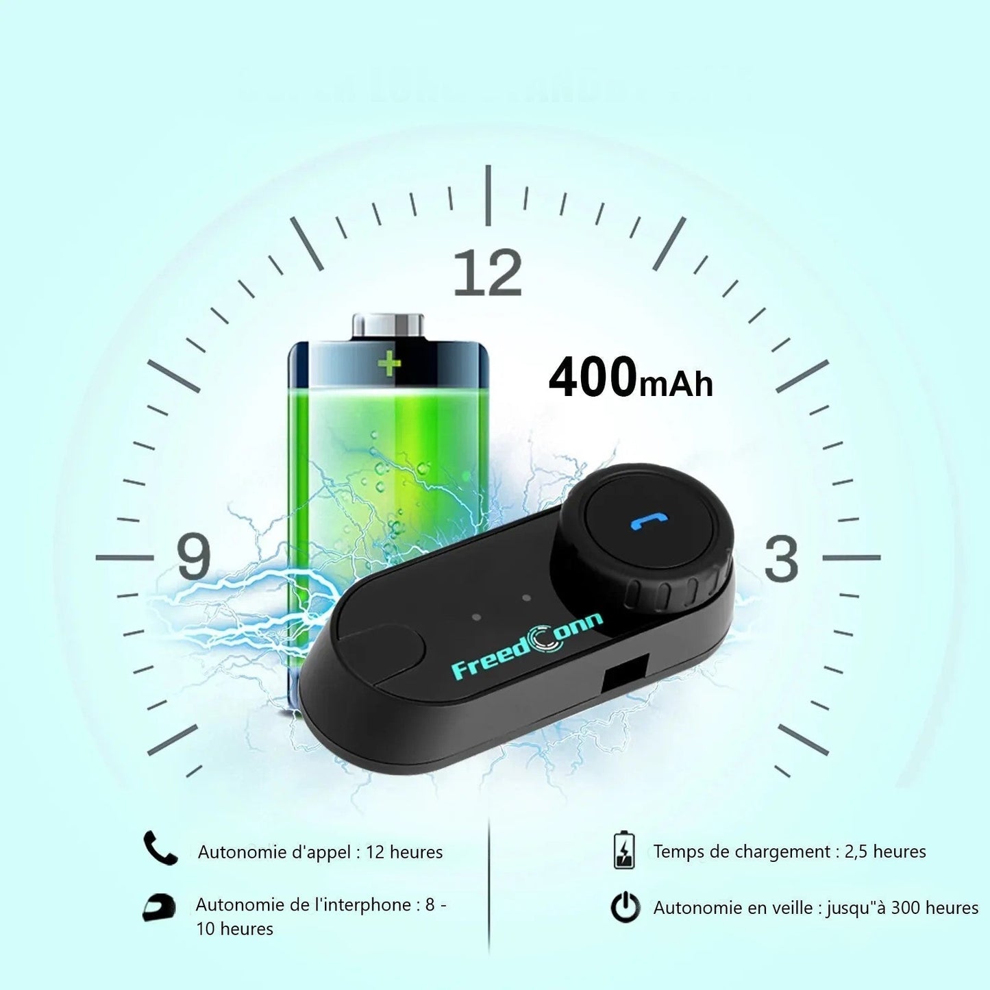 Freedcom Motorcycle Intercom Bluetooth Communication System