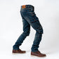 Blue Motorcycle Riding Jeans with Pockets