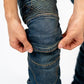 Blue Motorcycle Riding Jeans with Pockets