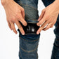 Blue Motorcycle Riding Jeans with Pockets