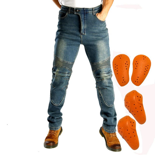 Summer Motorcycle Jeans with Kevlar Protective Lining