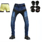 Reinforced Motorcycle Jeans with Kevlar Lining Durable Riding Pants